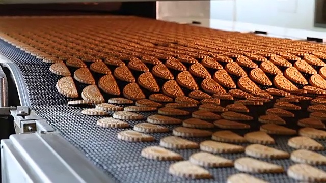 烘焙饼干生产线视频素材