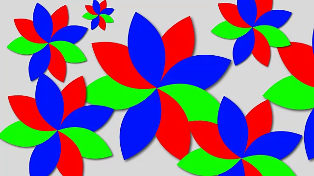 抽象的迷幻的花。三维渲染视频素材