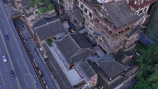 重庆洪崖洞天成巷百业工坊老街视频素材