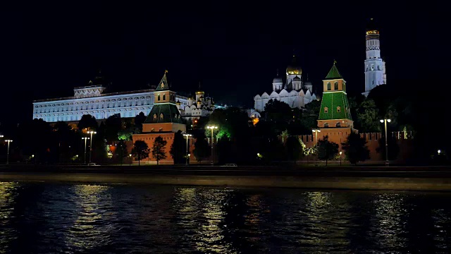 克里姆林宫和克里姆林宫的河堤。莫斯科。视频素材
