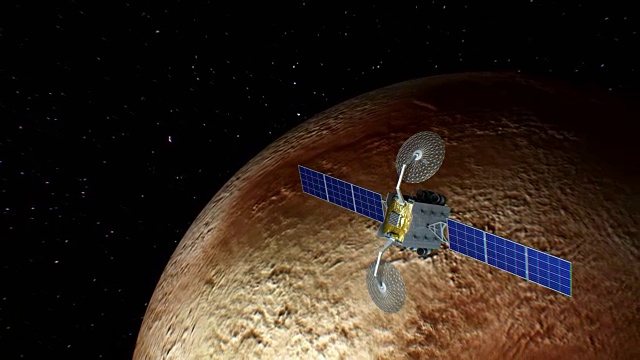 虚构的冥王星附近的太空卫星视频素材