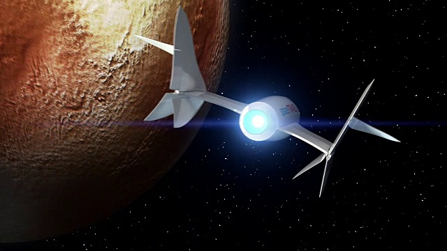 虚构的太空飞机飞过冥王星视频下载