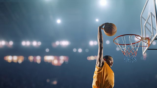 篮球运动员扣篮得分视频下载