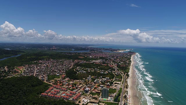 巴西巴伊亚州伊尔赫乌斯的米霍纳里奥斯海滩视频下载