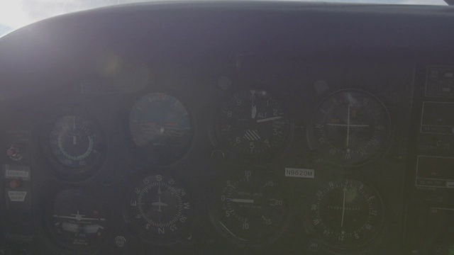 飞机驾驶舱。视频素材