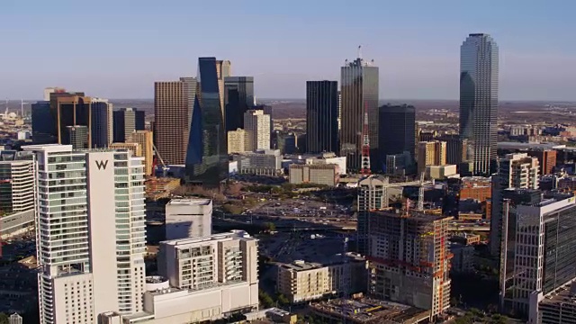 鸟瞰图达拉斯，德克萨斯州视频素材