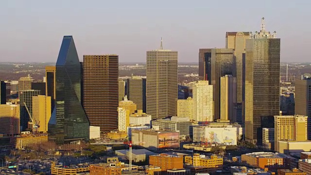 鸟瞰图达拉斯，德克萨斯州视频素材