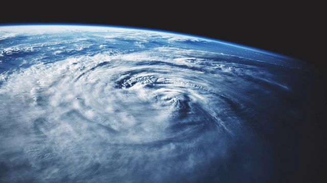从太空看飓风。视频下载