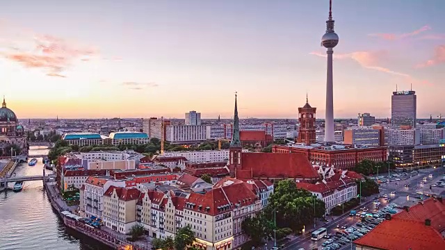 柏林城市景观缩小4K视频素材