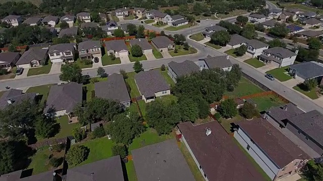 空中俯瞰典型的圣安东尼奥德州住宅区视频下载