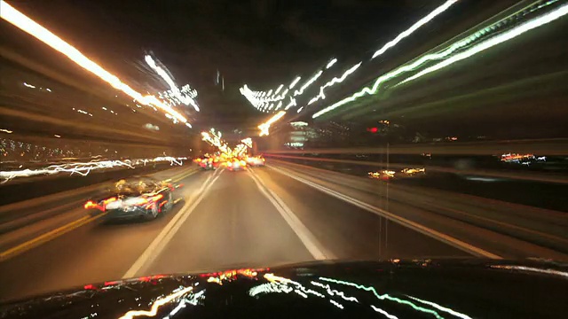 夜间驾驶，纽约视频素材
