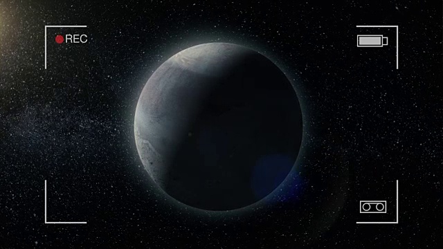 宇宙深处的小星球。水星。非常美丽的空间。相机矩形视频素材