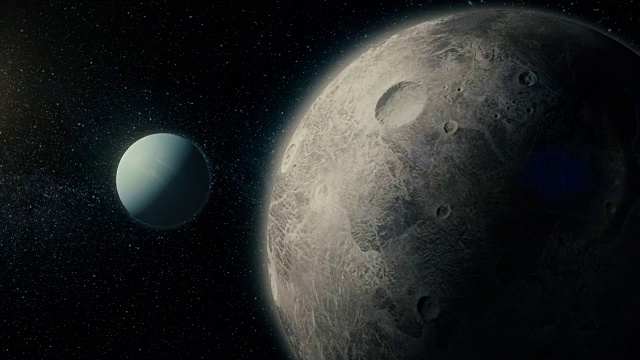 宇宙深处的小星球。水星。令人难以置信的美丽空间视频素材