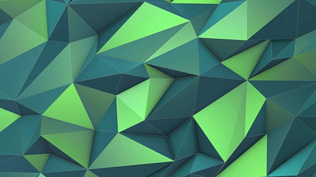 绿色抽象低多边形三角形背景视频素材