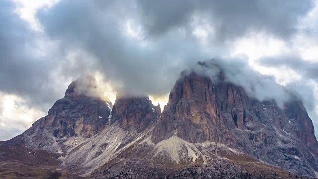 意大利白云石山的时间流逝视频素材