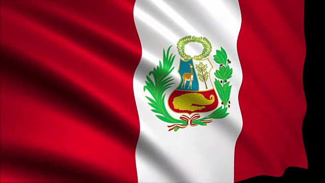 3D渲染国旗的秘鲁视频下载