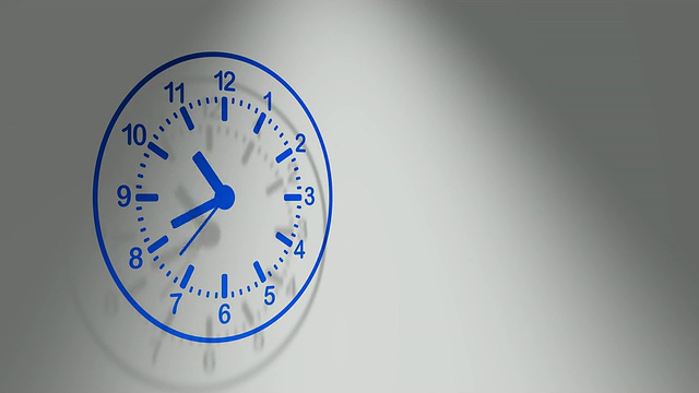 蓝色时钟24小时视频素材