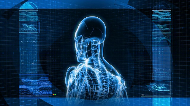 人体数字x射线扫描(高清)视频素材