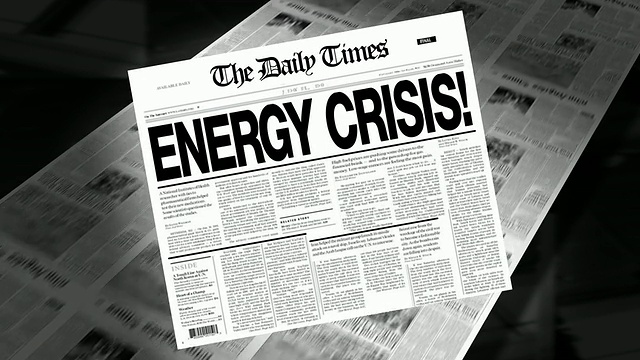 能源危机-报纸标题(揭示+循环)视频素材