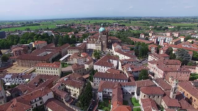 无人机拍摄的意大利罗马郊区住宅视频素材