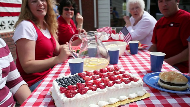美国国旗蛋糕视频素材