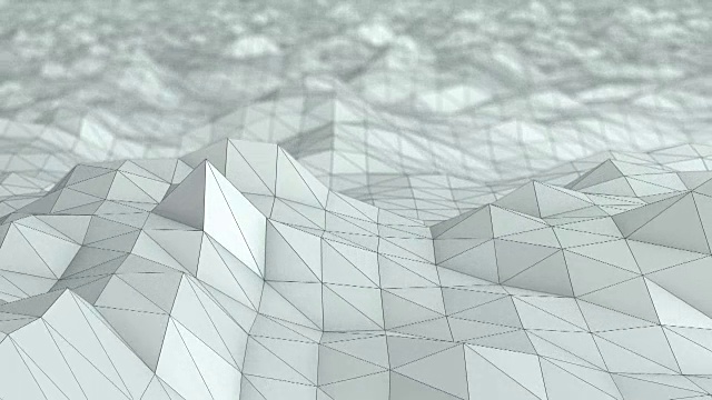 抽象的白色多边形动画背景。无缝循环视频素材