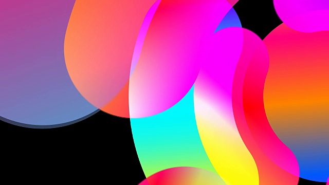 抽象的圆形色彩元素，3d渲染背景，电脑生成视频下载