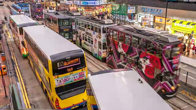 4K翻拍香港电车。视频下载