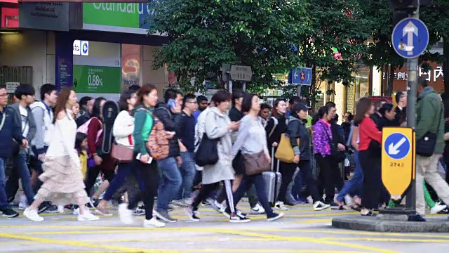 在香港过马路的人视频下载
