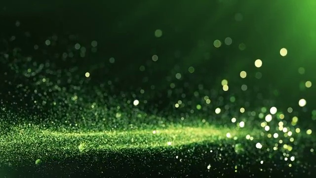 散焦粒子背景(绿色)-环视频素材