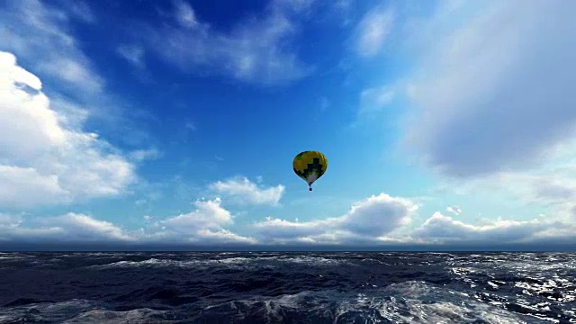 海上的单一气球视频素材