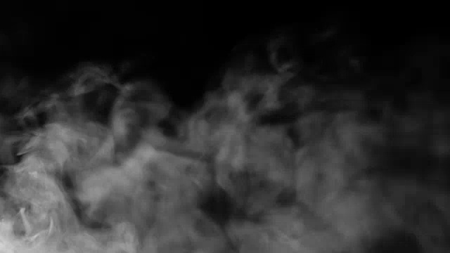 黑色背景上的烟雾(50fps)视频素材
