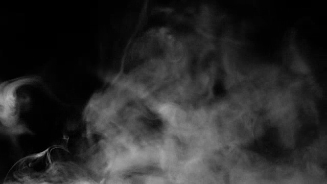 黑色背景上的烟雾(50fps)视频素材