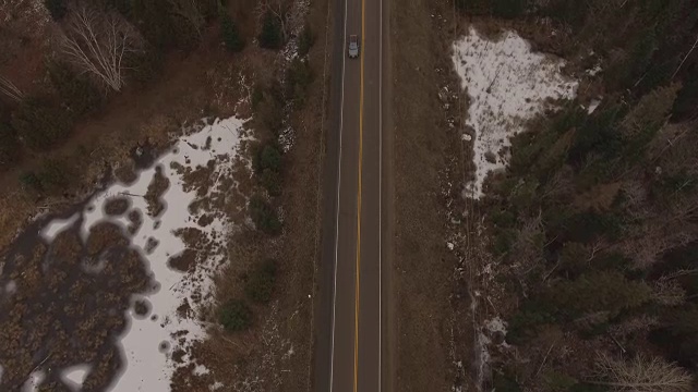 冬天在北美的公路上。视频下载