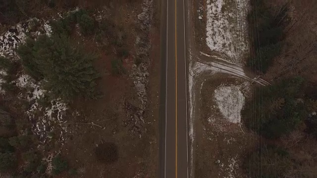 冬天在北美的公路上。视频下载