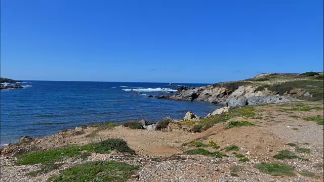 全景时间流逝的海滩科西亚迪唐娜视频素材