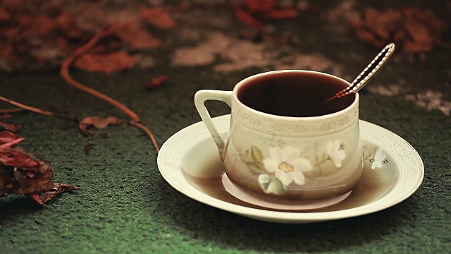 早上英式红茶镜头视频素材