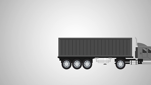 卡车与集装箱高清动画视频下载