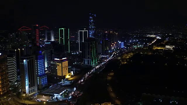 美丽的城市伊斯坦布尔夜景视频下载