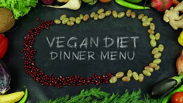 素食饮食晚餐菜单停止运动视频下载