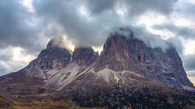 意大利白云石山的时间流逝视频素材