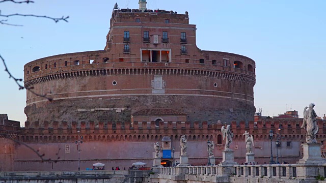 意大利罗马的圣安杰洛城堡视频素材