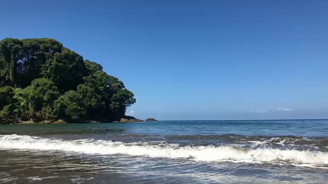 哥斯达黎加的热带海滩。视频下载