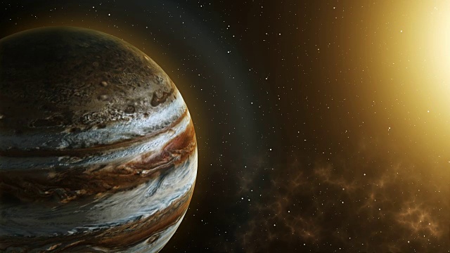 木星在太空中的旋转视频素材