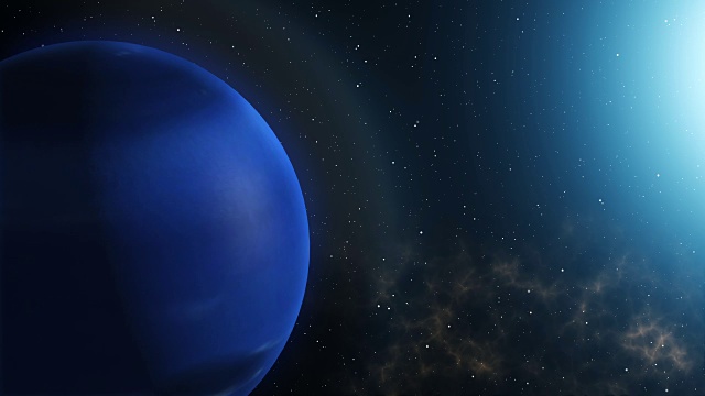行星海王星在太空中的旋转视频素材