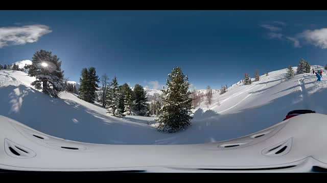 360VR体育- 360VR雪道滑雪4K视频晴天视频下载