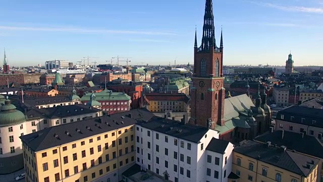 斯德哥尔摩市鸟瞰图视频下载