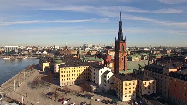 斯德哥尔摩市鸟瞰图视频素材