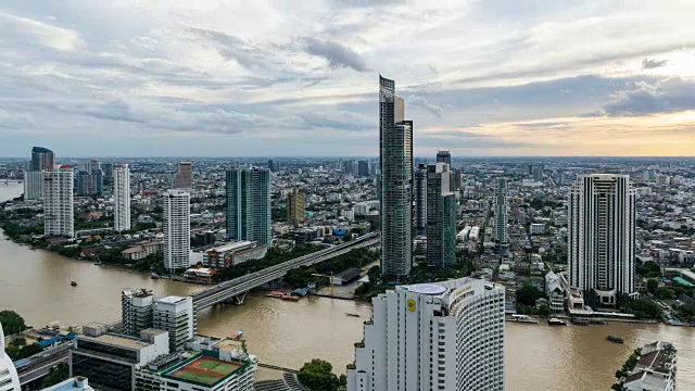 4K时光流逝:曼谷，湄南河视频下载