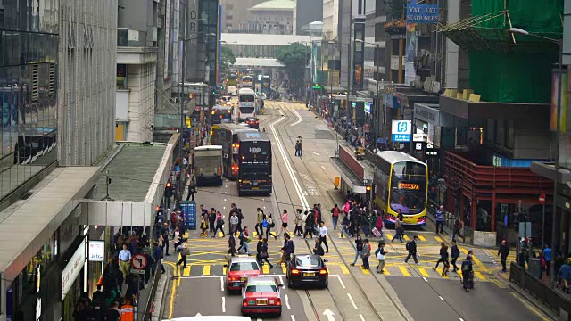 传统的电车在香港视频素材